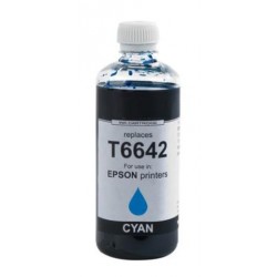 COMPATIBLE Epson C13T66424A / T6642 - Flacon d'encre cyan
