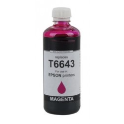 COMPATIBLE Epson C13T66434A / T6643 - Flacon d'encre magenta