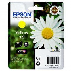 ORIGINAL Epson C13T18044012 / 18 - Cartouche d'encre jaune