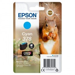 ORIGINAL Epson C13T37824010 / 378 - Cartouche d'encre cyan