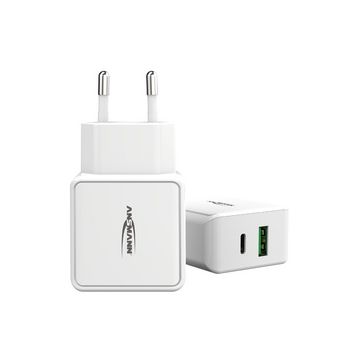 ANSMANN Chargeur USB Home Charger HC218PD, 2x port USB,blanc