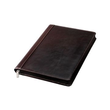 Alassio Conférencier "MONACO", A4, cuir, marron sombre