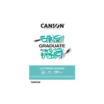 CANSON Bloc de dessin GRADUATE LETTERING MARKER, A4