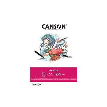 CANSON Bloc de dessin GRADUATE Manga, A4