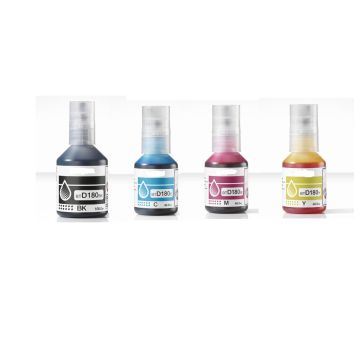 Bouteille d'encre compatible - Brother BTD180CLVAL - multipack 4 couleurs : Noir, cyan, magenta, jaune