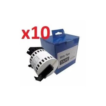 Ruban cassette compatible - Brother - DK-22205 - pack de 10