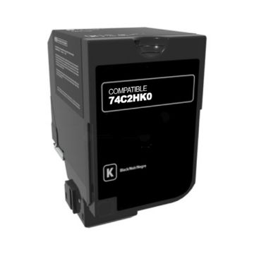Toner compatible - Lexmark 74C2HK0 - noir
