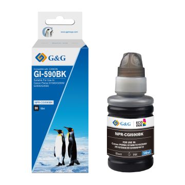 Bouteille d'encre compatible - Canon 1603C001 / GI-590 BK - noire