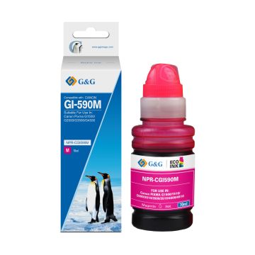Bouteille d'encre compatible - Canon 1605C001 / GI-590 M - magenta