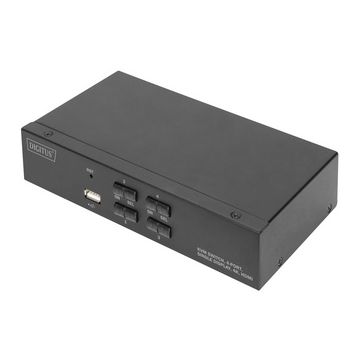 DIGITUS Commutateur KVM, 4 ports, simple affichage, 4K, HDMI