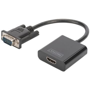 DIGITUS Convertisseur VGA - HDMI + Audio, noir