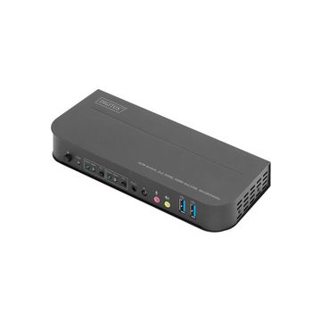 DIGITUS Switch KVM avec hub USB intégré, noir