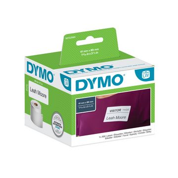 DYMO Étiquette pour badge nominatif, 89 x 41 mm, blanc