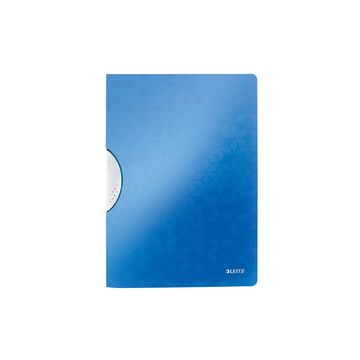 LEITZ Chemise à clip WOW ColorClip, A4, PP, bleu métallisé