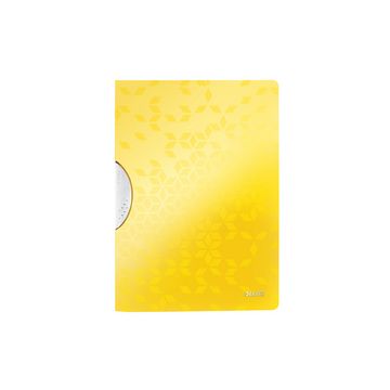 LEITZ Chemise à clip WOW ColorClip, A4, PP, jaune métallisé