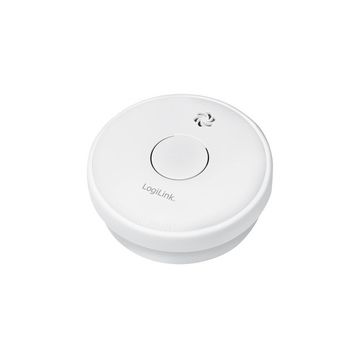 LogiLink Détecteur de fumée, pile zinc-carbone 9V incl,blanc
