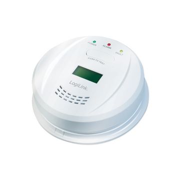 LogiLink Détecteur de monoxyde de carbone, écran LCD, blanc
