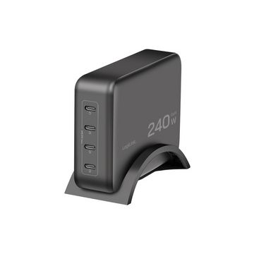 LogiLink Chargeur de bureau USB-C, 4 ports, GaN, 240 W