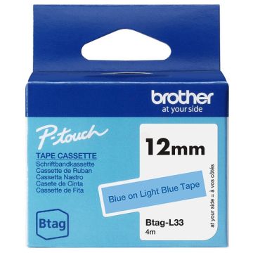 Rouleau d'étiquettes d'origine - Brother BTAGL33 - bleu clair