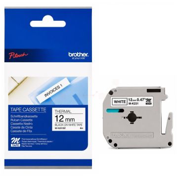 Ruban cassette d'origine - Brother MK231BZ - noir, blanc
