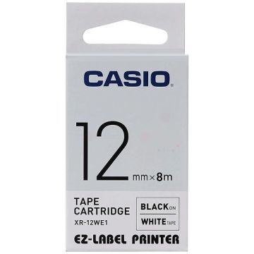 Ruban d'origine - Casio XR12WE1 - noir, blanc