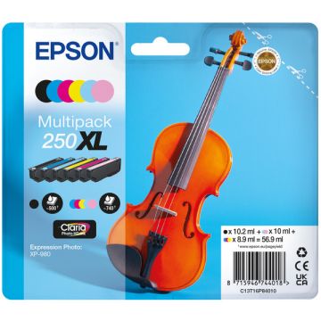 Cartouches d'origine - Epson C13T16P84010 / 250XL - multipack 6 couleurs : noire, cyan, magenta, jaune