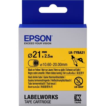Gaines thermorétractable d'origine - Epson C53S657904 / LK-7YBA21 - noire, jaune