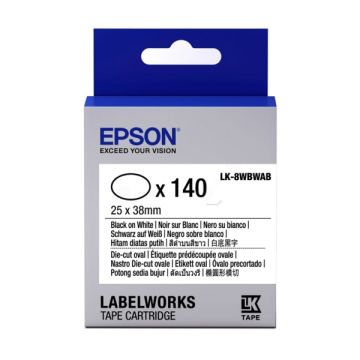 Rouleau d'étiquettes d'origine - Epson C53S658902 / LK-8WBWAB - noir, blanc