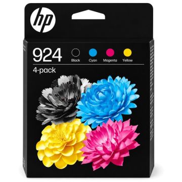 Cartouches d'origine - HP 6C3Z1NE / 924 - multipack 4 couleurs : noire, cyan, magenta, jaune