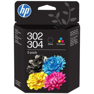Cartouches d'origine - HP B82L1AE / 302/304 - multipack 2 couleurs : noire, multicouleur