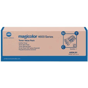 Toners d'origine - Konica Minolta A0DKJ51 - cyan, magenta, jaune