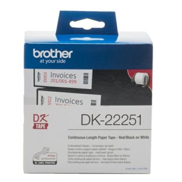 Ruban cassette d'origine - Brother DK22251 - noir, rouge, blanc