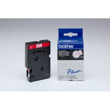 Ruban cassette d'origine - Brother TC292 - rouge, blanc