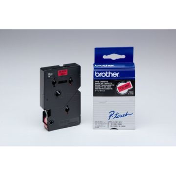 Ruban cassette d'origine - Brother TC401 - noir, rouge