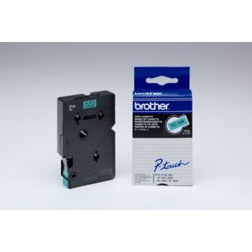 Ruban cassette d'origine - Brother TC701 - noir, vert