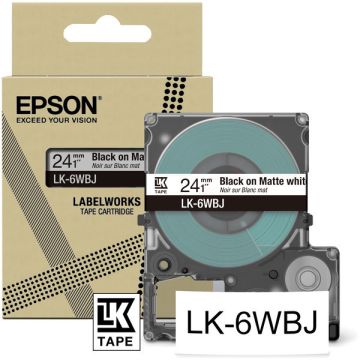 Rouleau d'étiquettes d'origine - Epson C53S672064 / LK-6WBJ - noir, blanc Rouleau d'étiquettes d'origine - Epson C53S672064 / LK-6WBJ - noir, blanc