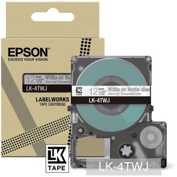 Rouleau d'étiquettes d'origine - Epson C53S672068 / LK-4TWJ - transparent, blanc