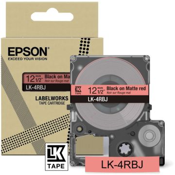 Rouleau d'étiquettes d'origine - Epson C53S672071 / LK-4RBJ - noir, rouge