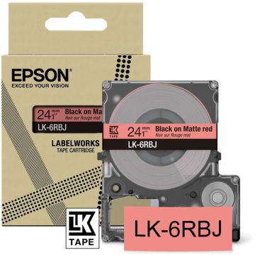 Rouleau d'étiquettes d'origine - Epson C53S672073 / LK-6RBJ - noir, rouge Rouleau d'étiquettes d'origine - Epson C53S672073 / LK-6RBJ - noir, rouge