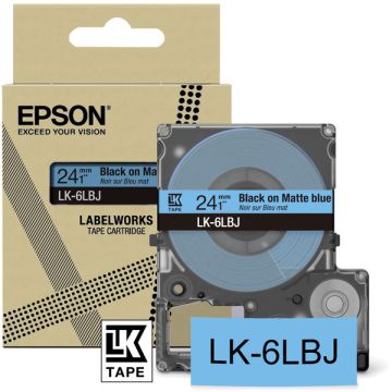 Rouleau d'étiquettes d'origine - Epson C53S672082 / LK-6LBJ - noir, bleu