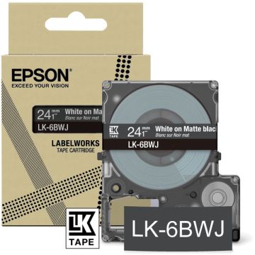 Rouleau d'étiquettes d'origine - Epson C53S672084 / LK-6BWJ - noir, blanc Rouleau d'étiquettes d'origine - Epson C53S672084 / LK-6BWJ - noir, blanc