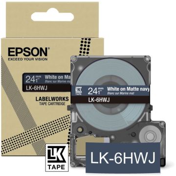 Rouleau d'étiquettes d'origine - Epson C53S672086 / LK-6HWJ - bleu, blanc