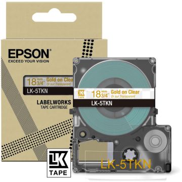 Rouleau d'étiquettes d'origine - Epson C53S672097 / LK-5TKN - transparent, or