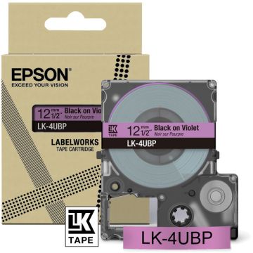 Rouleau d'étiquettes d'origine - Epson C53S672101 / LK-4UBP - noir, violet