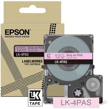 Rouleau d'étiquettes d'origine - Epson C53S672103 / LK-4PAS - gris, rose