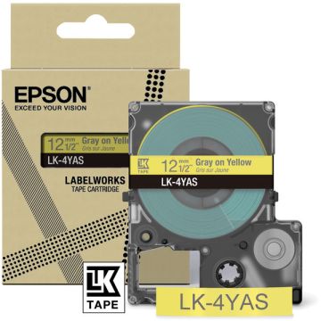 Rouleau d'étiquettes d'origine - Epson C53S672104 / LK-4YAS - gris, jaune