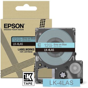 Rouleau d'étiquettes d'origine - Epson C53S672106 / LK-4LAS - gris, bleu