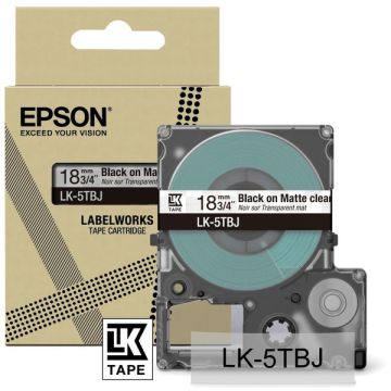 Rouleau d'étiquettes d'origine - Epson C53S672066 / LK-5TBJ - noir, transparent