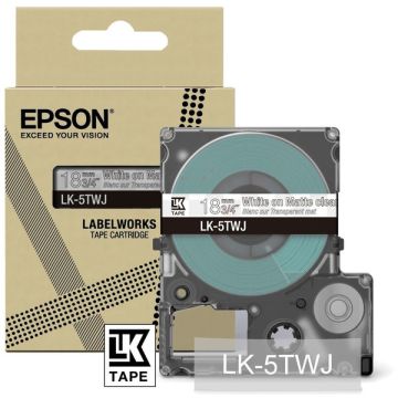 Rouleau d'étiquettes d'origine - Epson C53S672069 / LK-5TWJ - transparent, blanc