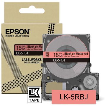 Rouleau d'étiquettes d'origine - Epson C53S672072 / LK-5RBJ - noir, rouge